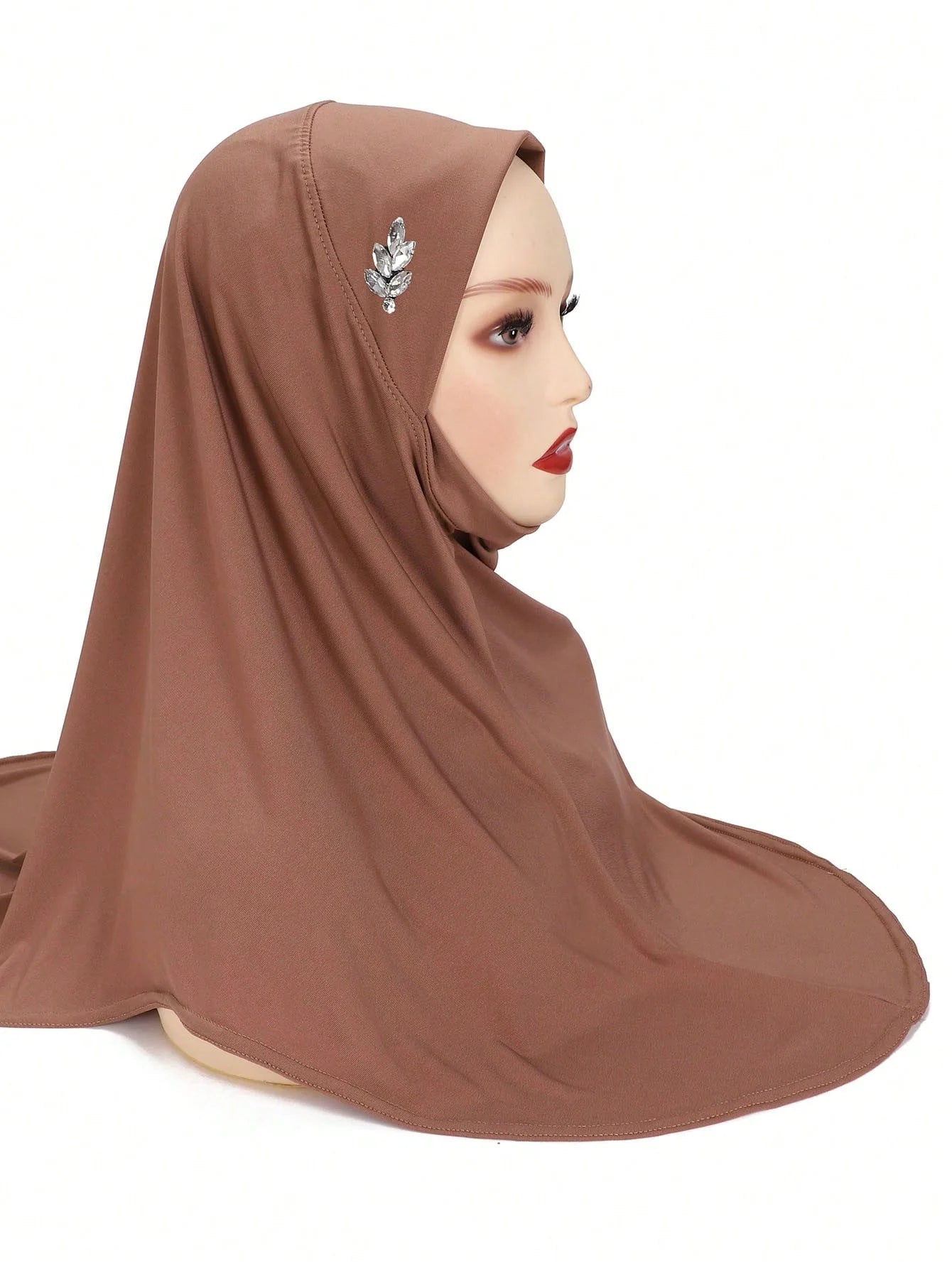 Instant Hijab With Leaf Crystal