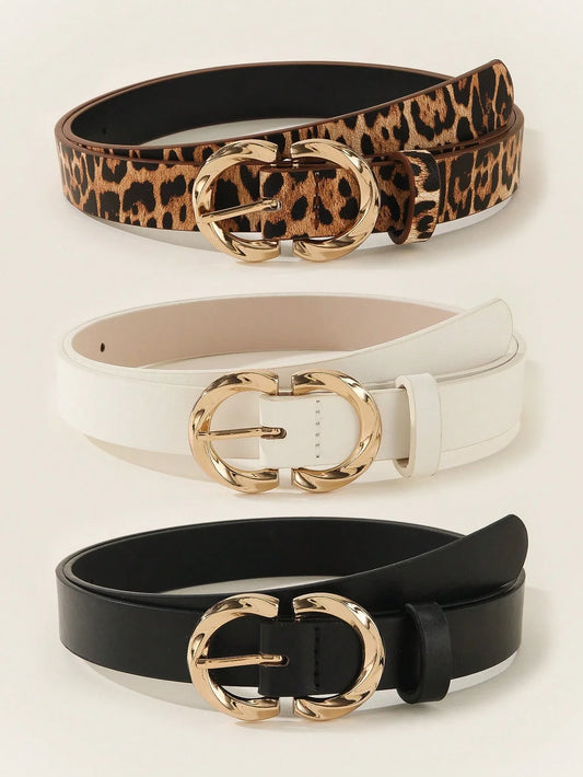 Women's Double-Layer Buckle Belts