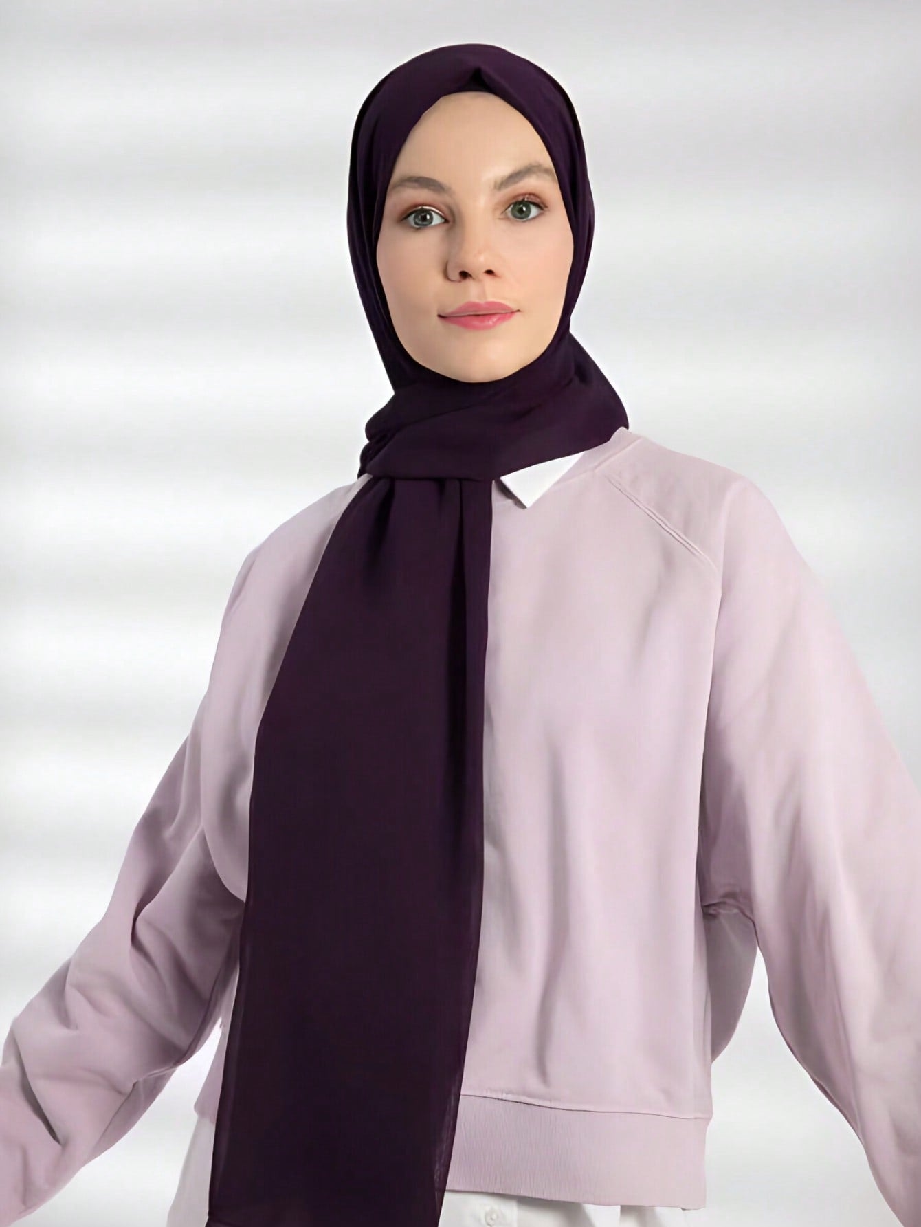 Faux Pearl Chiffon Hijab Scarf