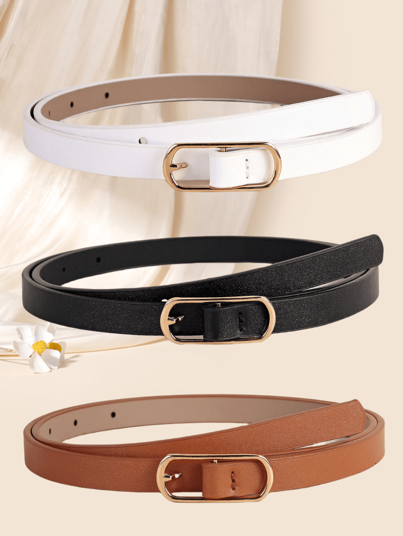 Women's Vintage Square Buckle Belts