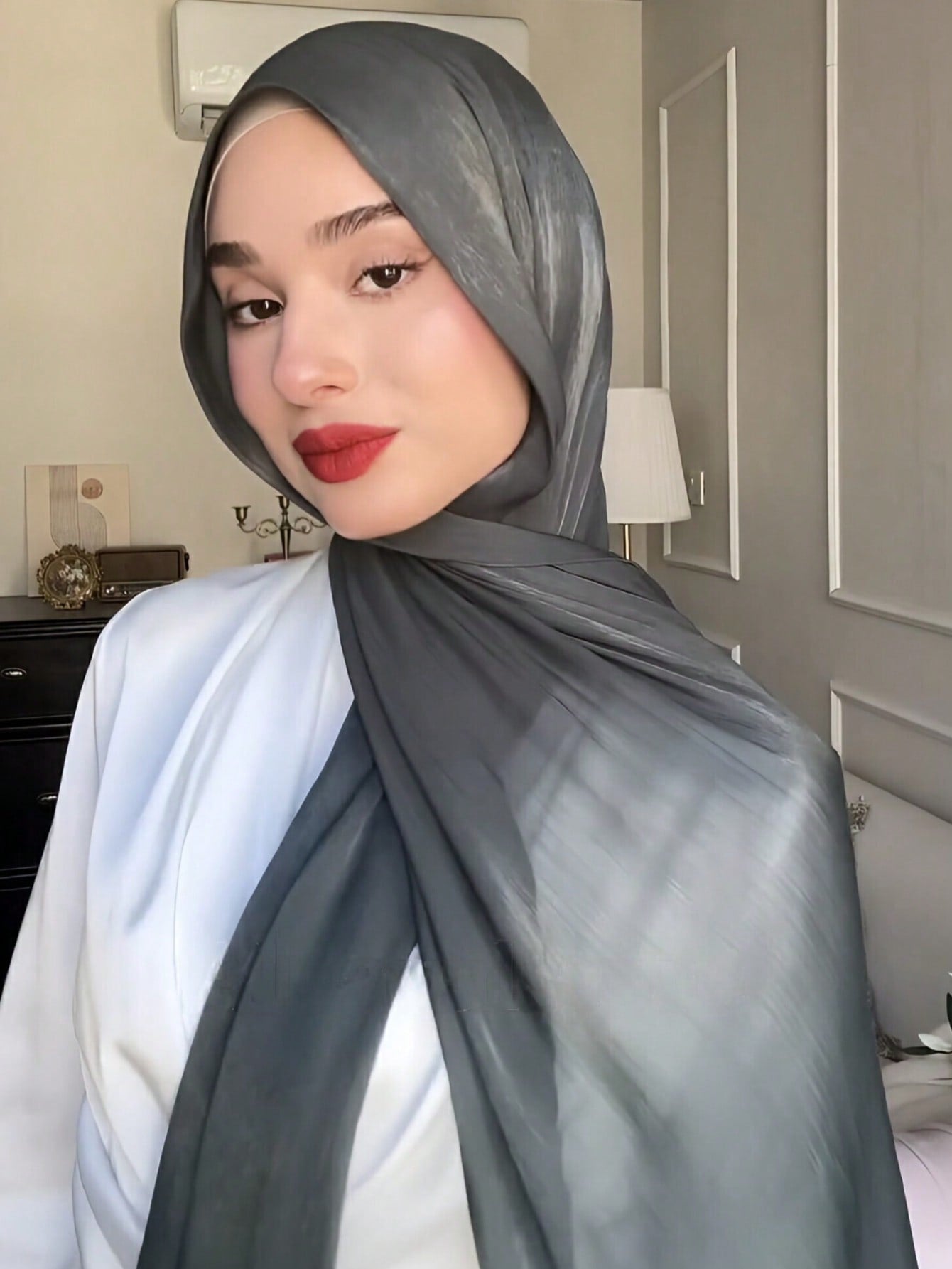 Basic Solid Color Silk Hijab