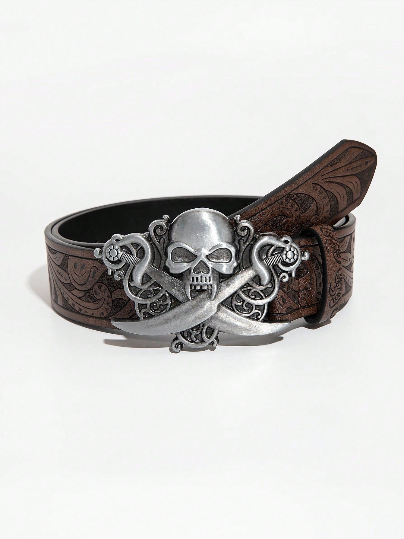 Retro Dragon Buckle Leather Belt