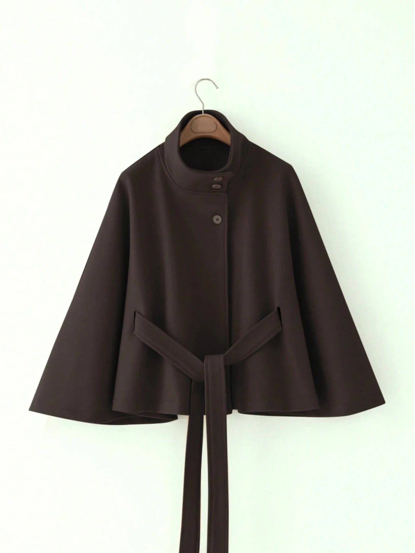 Women’s Tie Waist Woolen Cloak