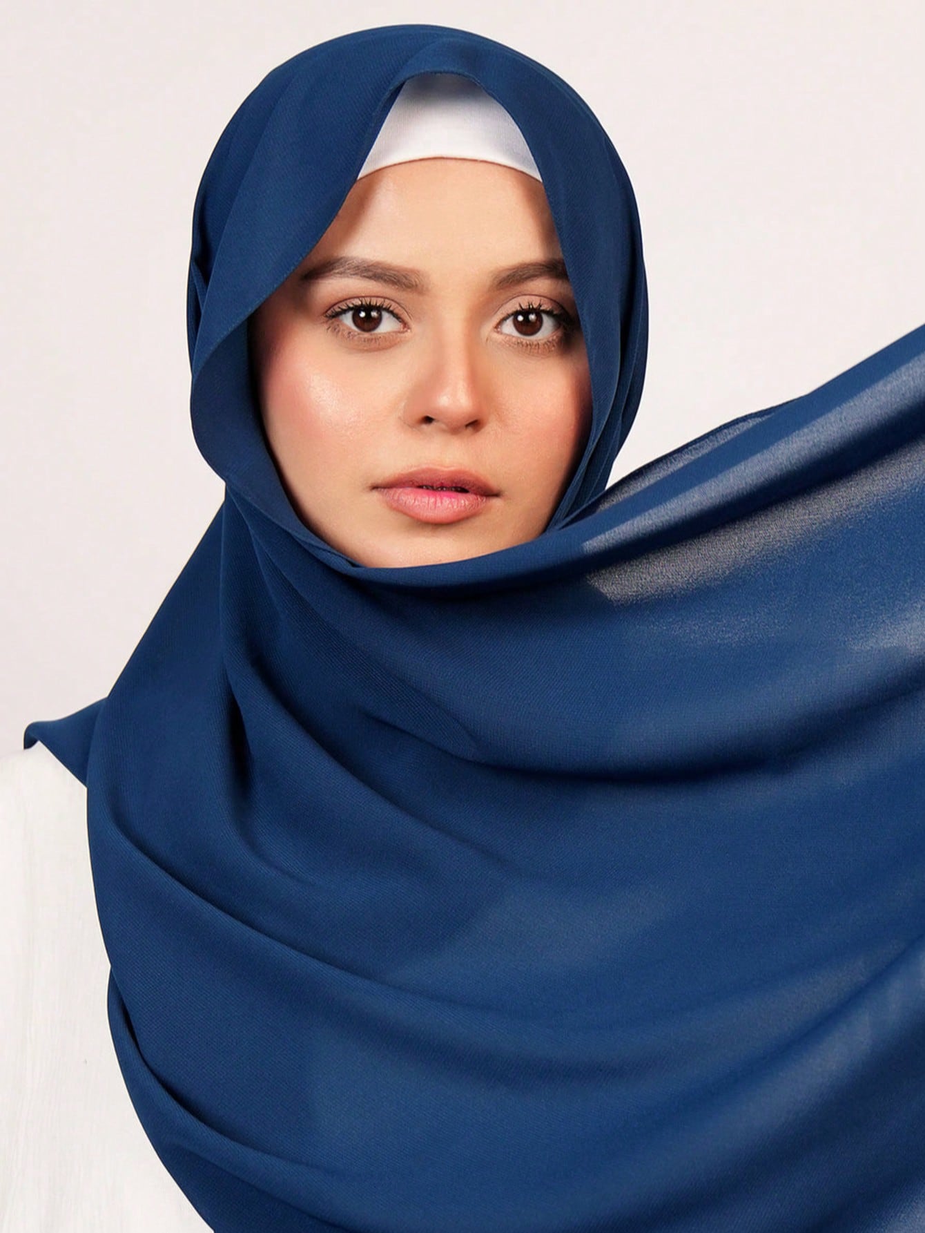 Faux Pearl Chiffon Hijab Scarf