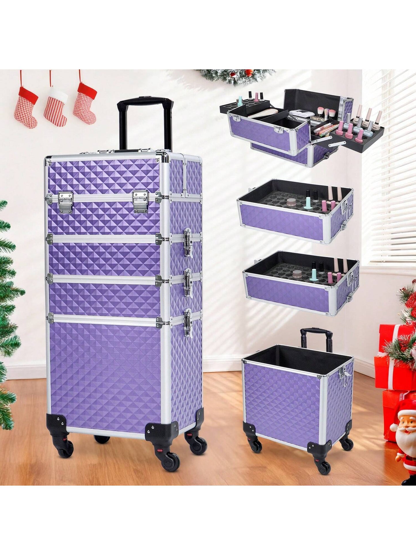 Rolling Large Makeup Train Case