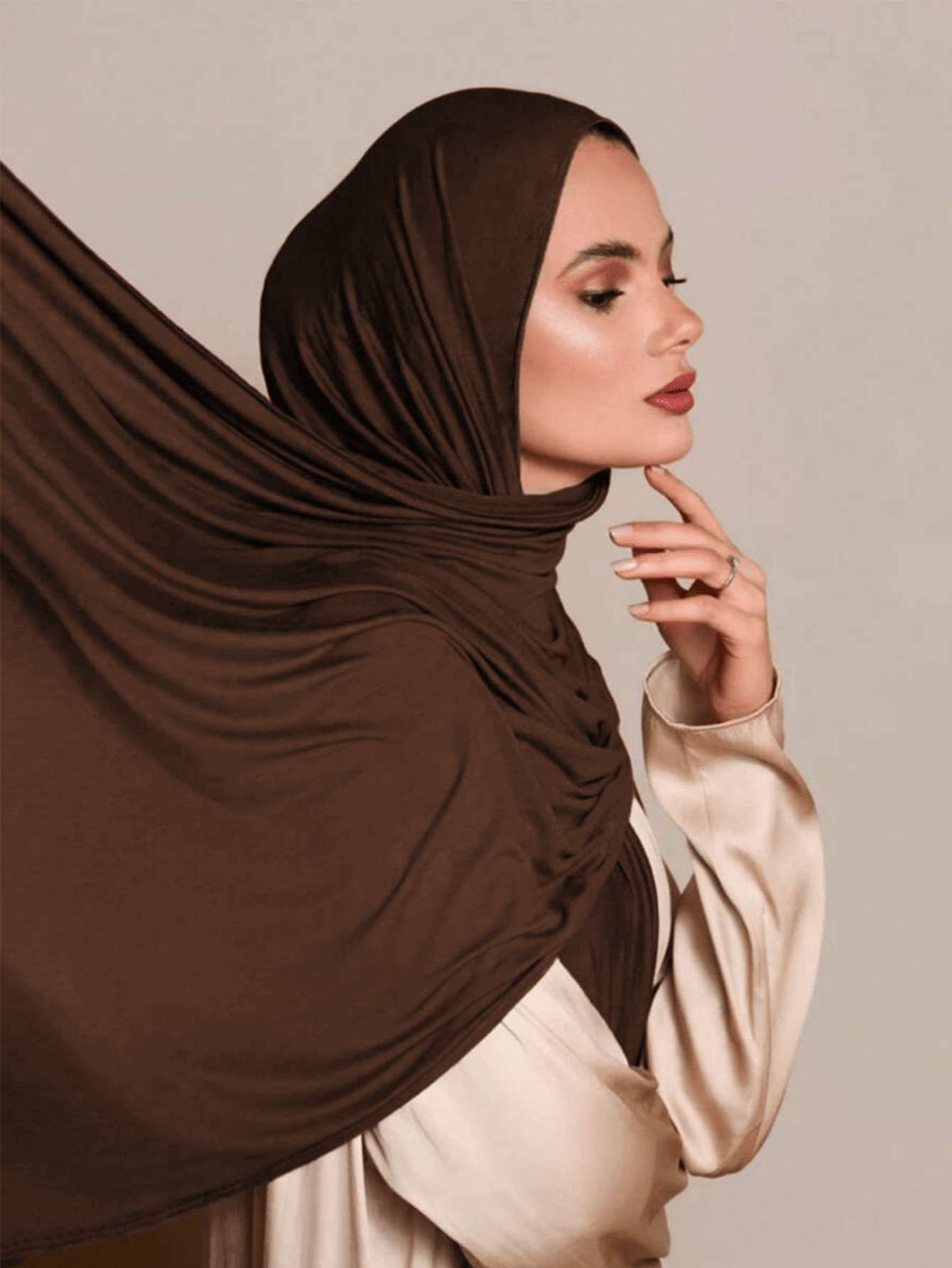 Plus Size Knitted Shawl Scarf