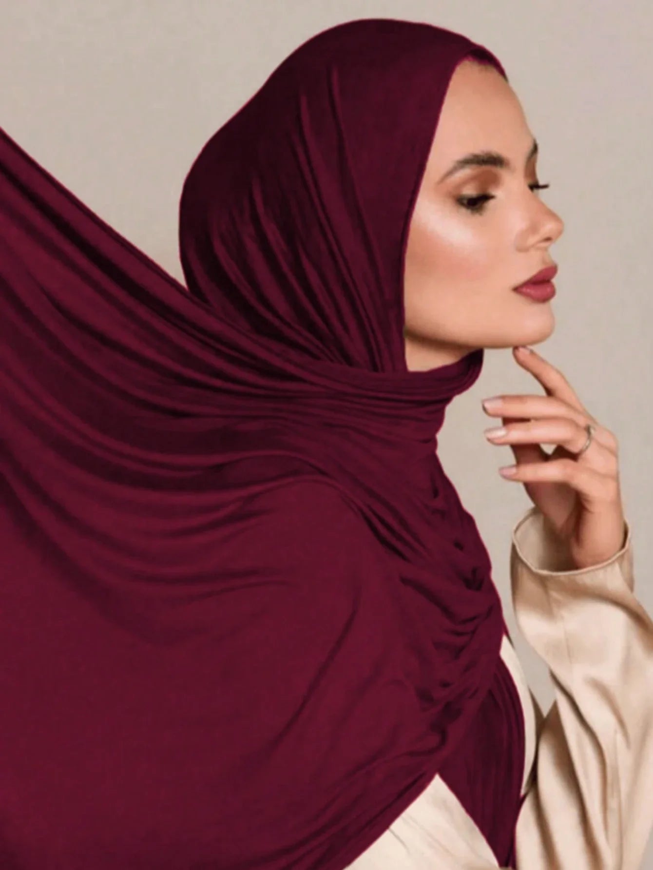 Plus Size Knitted Shawl Scarf
