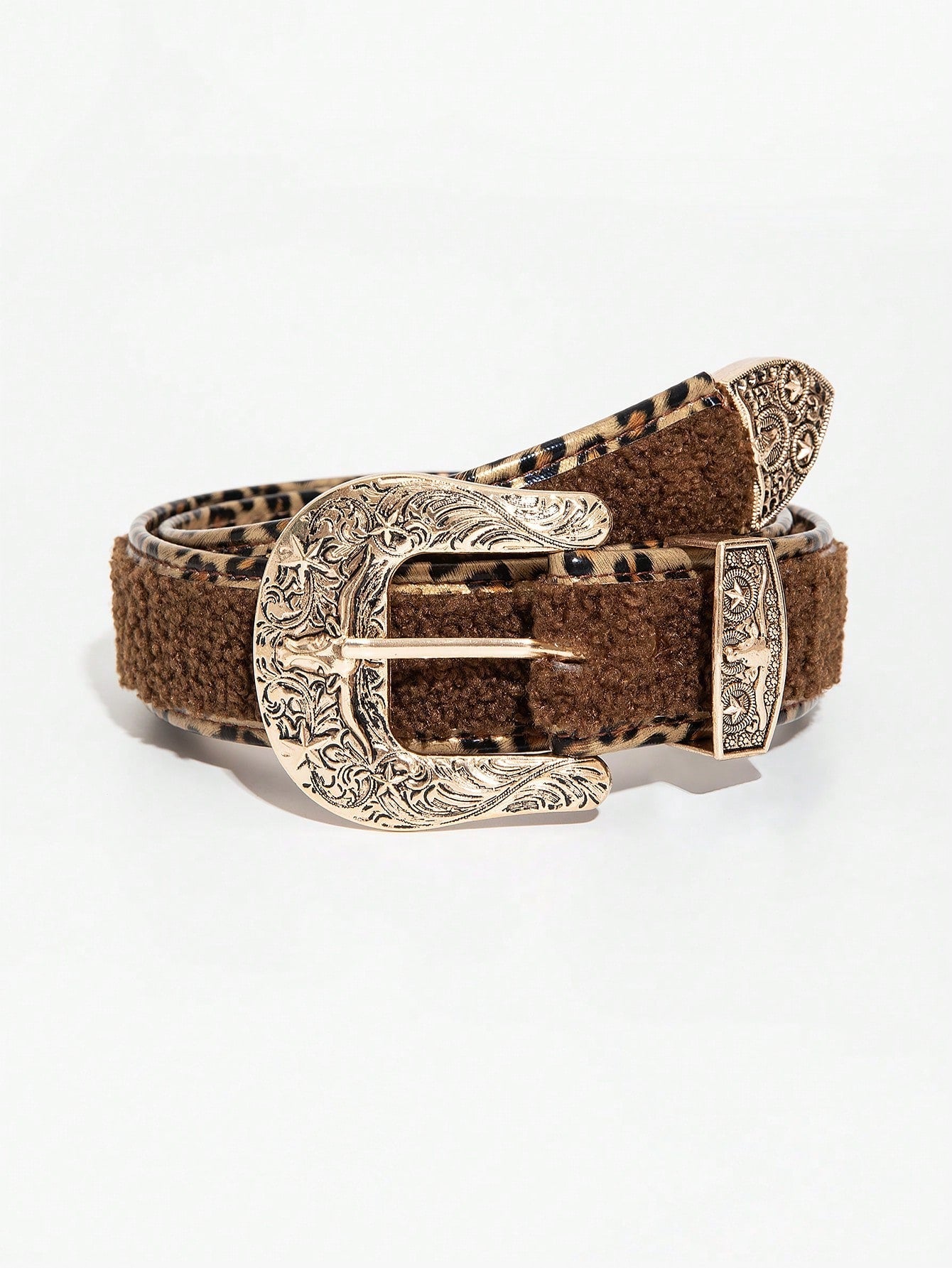 Multicolor Flower Embossed Belt