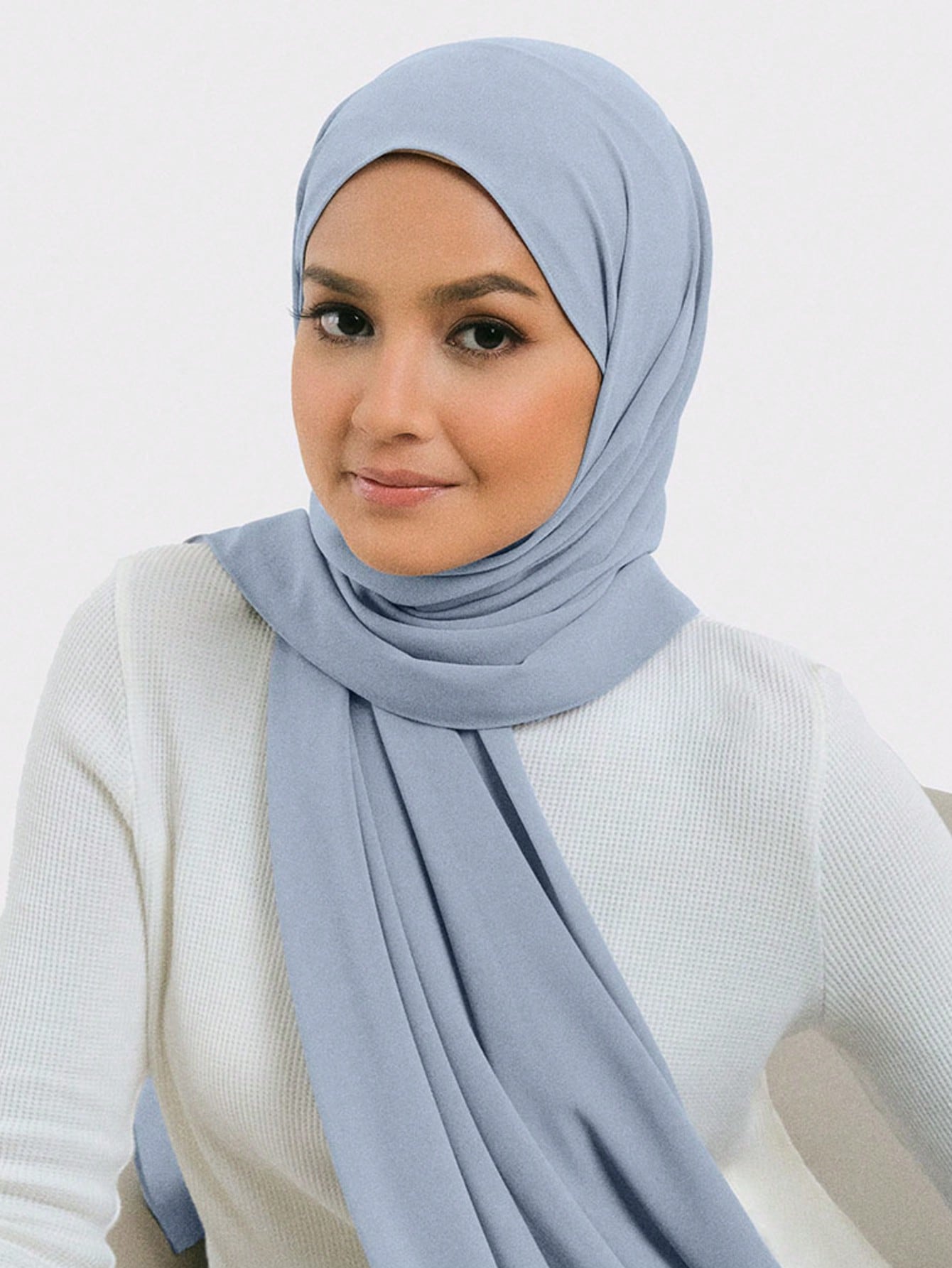 Faux Pearl Chiffon Hijab Scarf