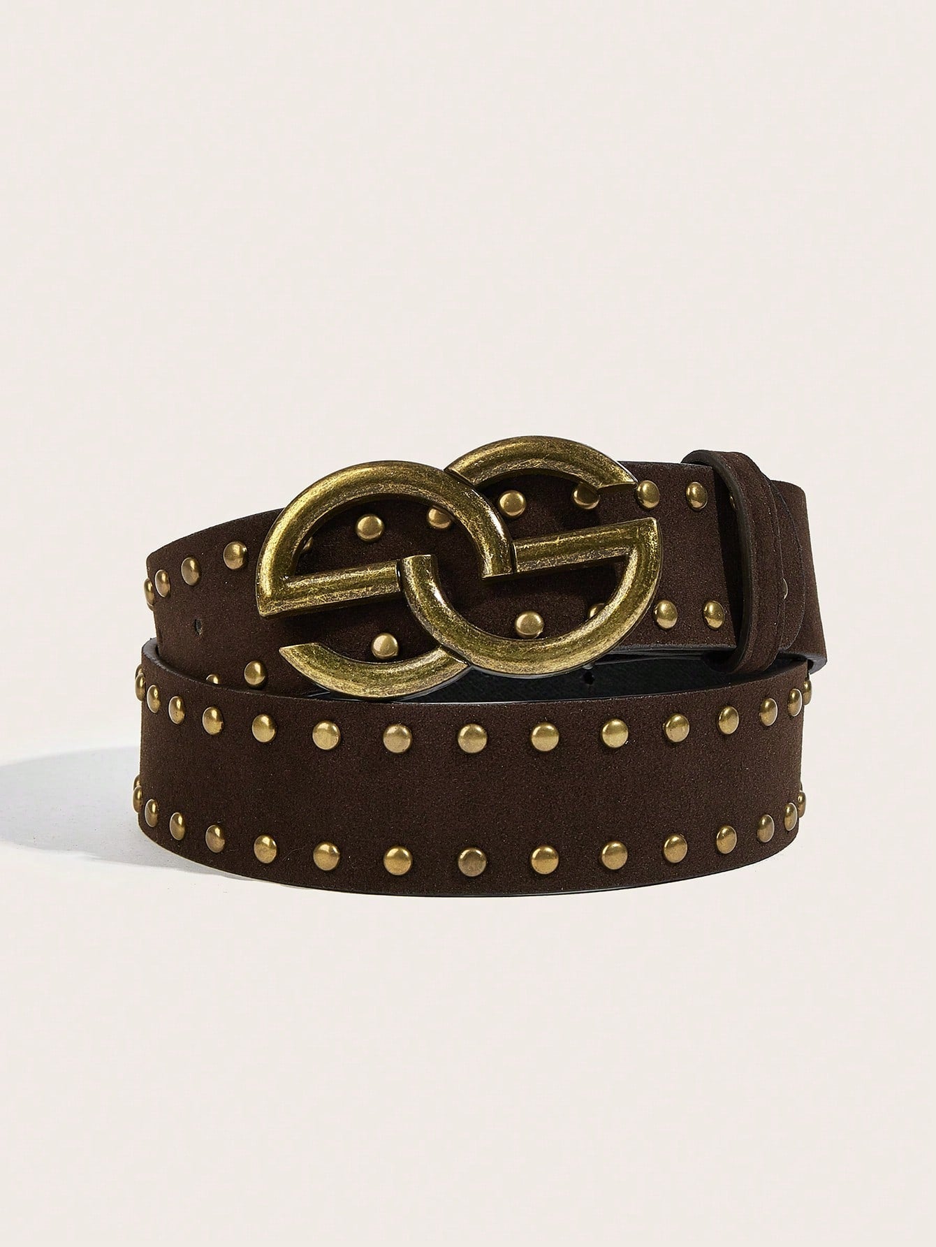 Retro Metal Buckle Leather Belt