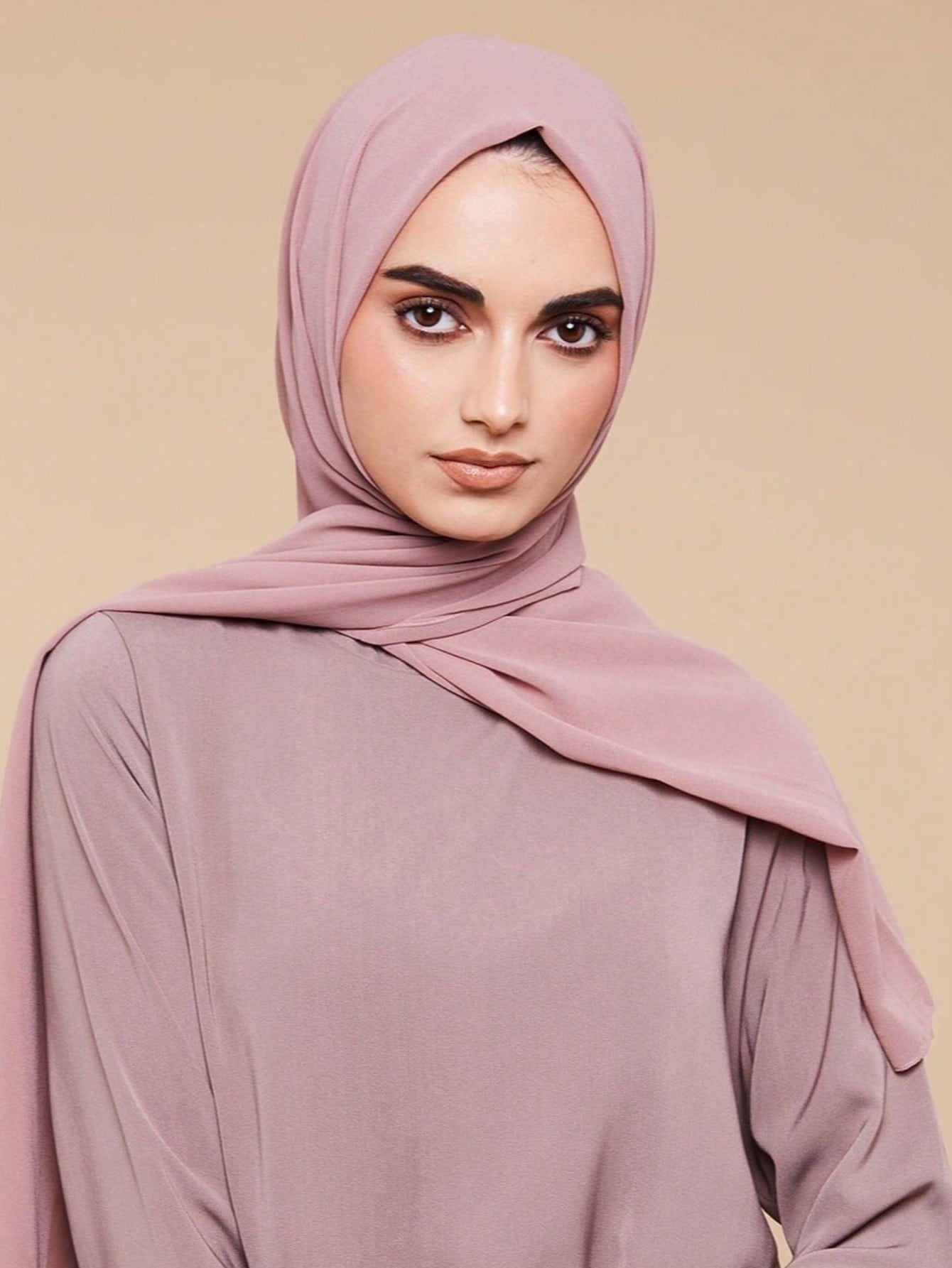 Faux Pearl Chiffon Hijab Scarf