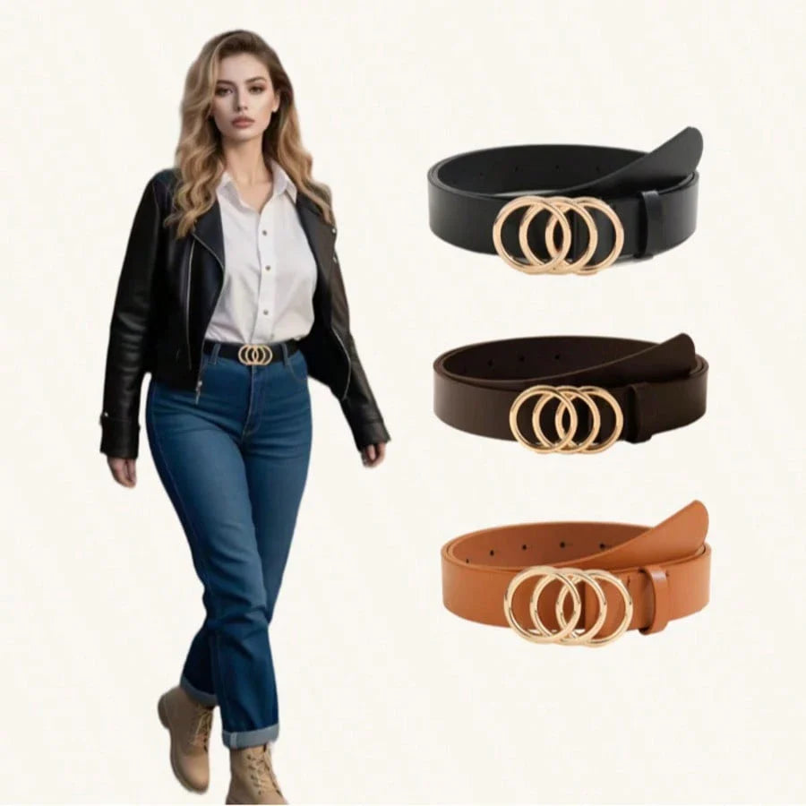 3PCS Plus Size PU Belts