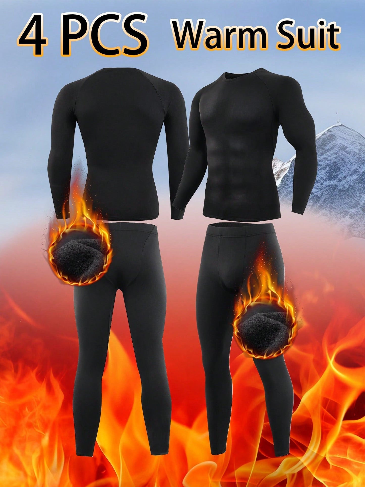 4PCS Women’s Thermal Leggings Set