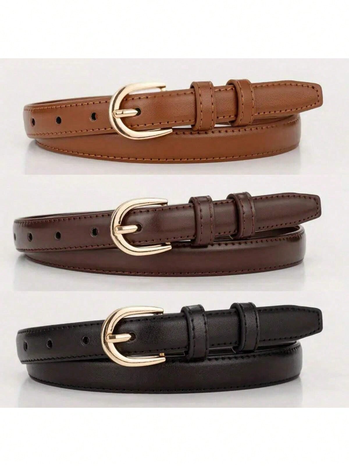 Slim PU Leather Waist Belt