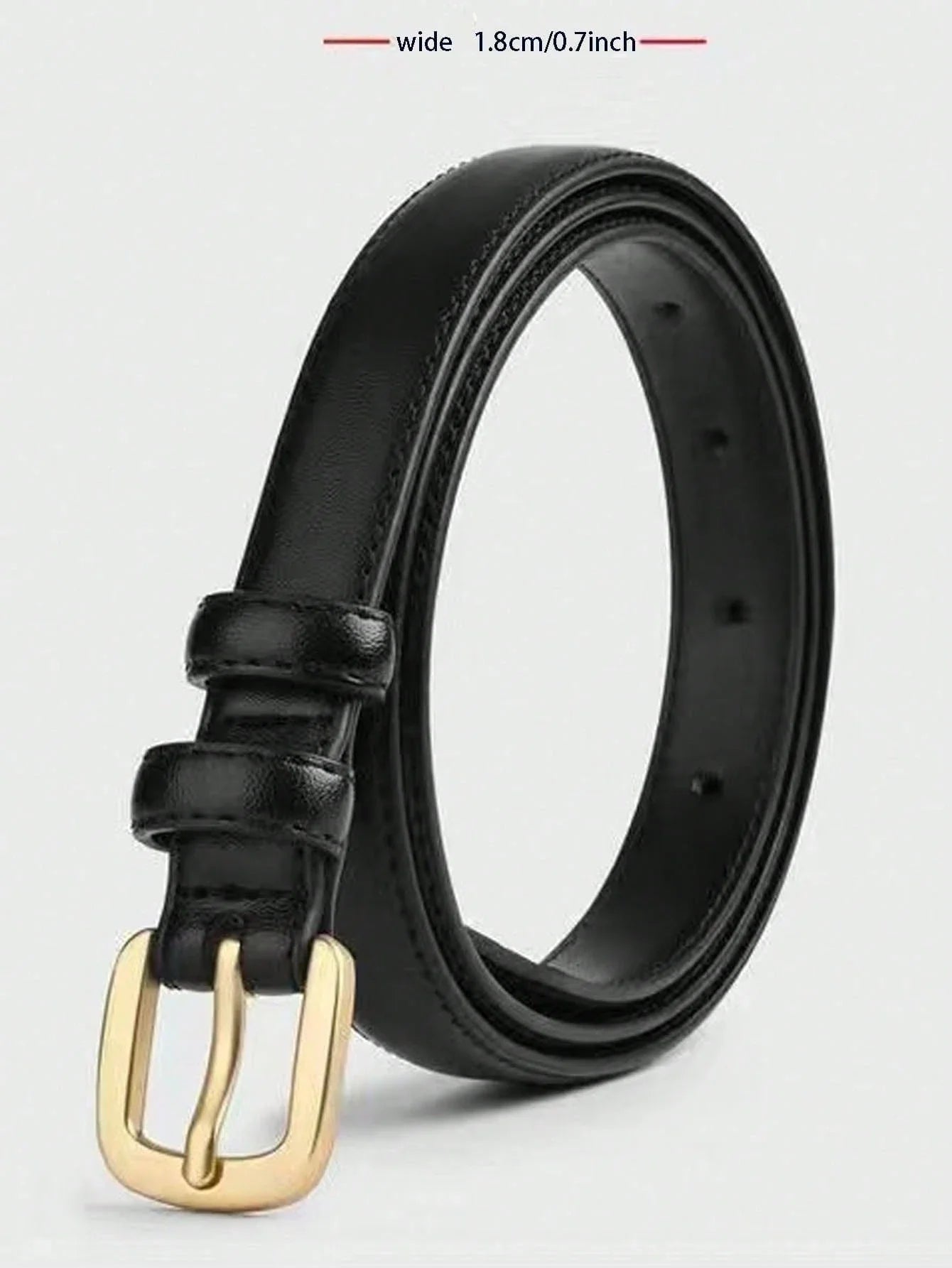 Minimalist PU Leather Belt Set