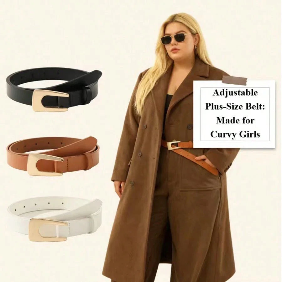 3PCS Plus Size PU Belts