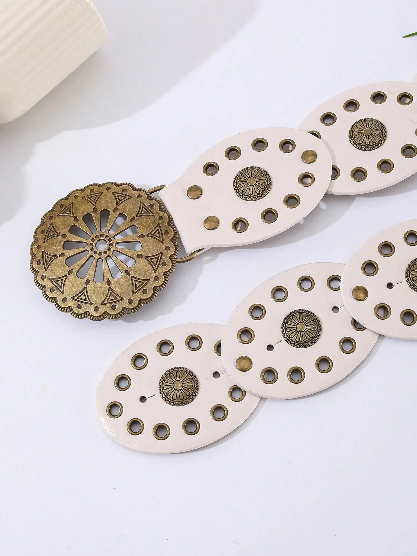 Western Boho Flower Buckle Belt