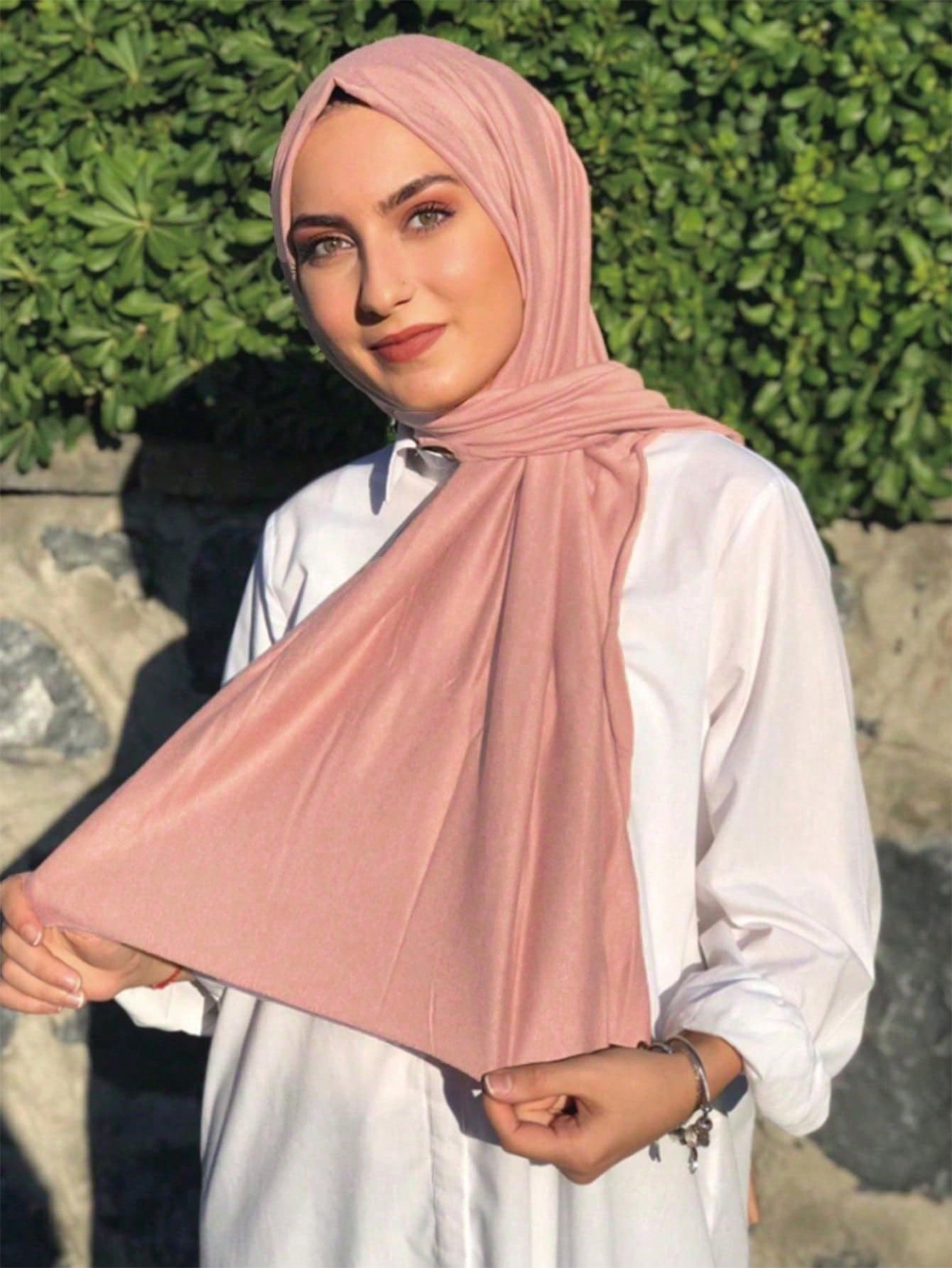 Large Solid Color Hijab Scarf