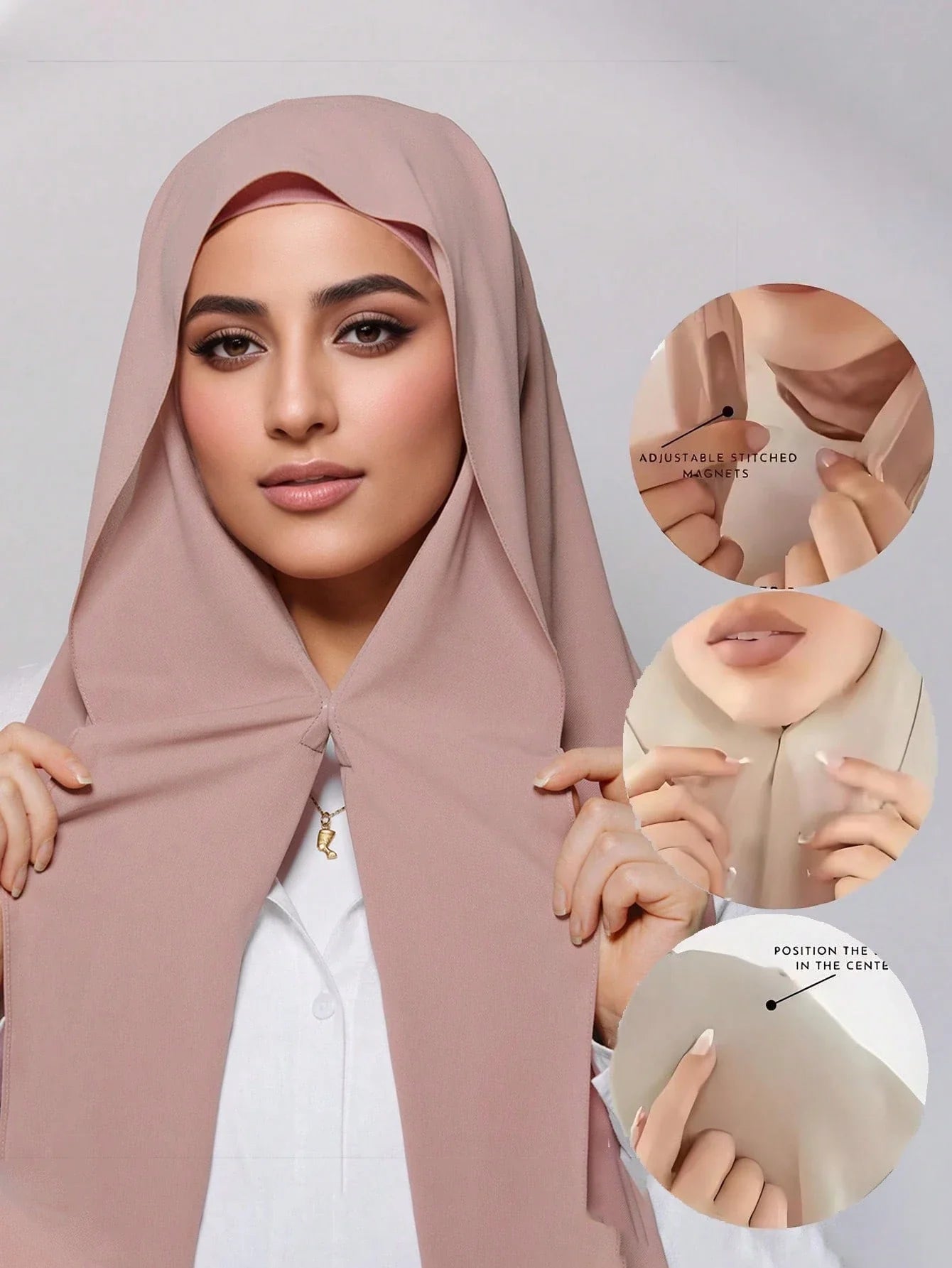 FADZOYLE Magnetic Chiffon Instant Hijab