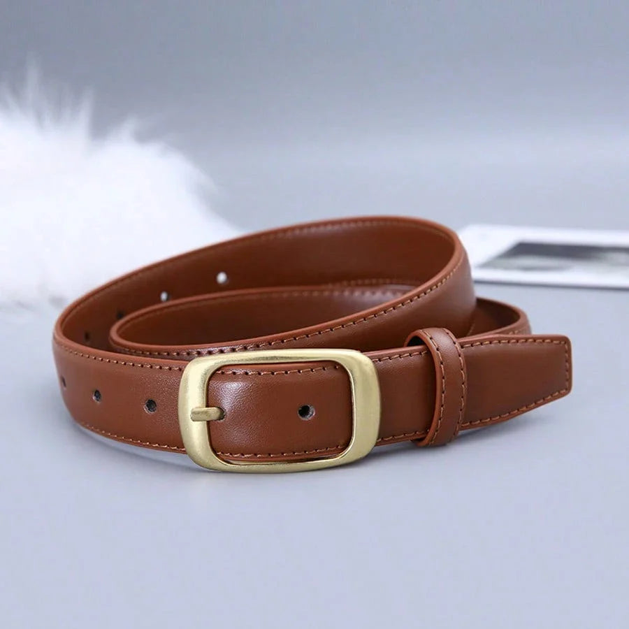 Women's PU Leather Square Belt