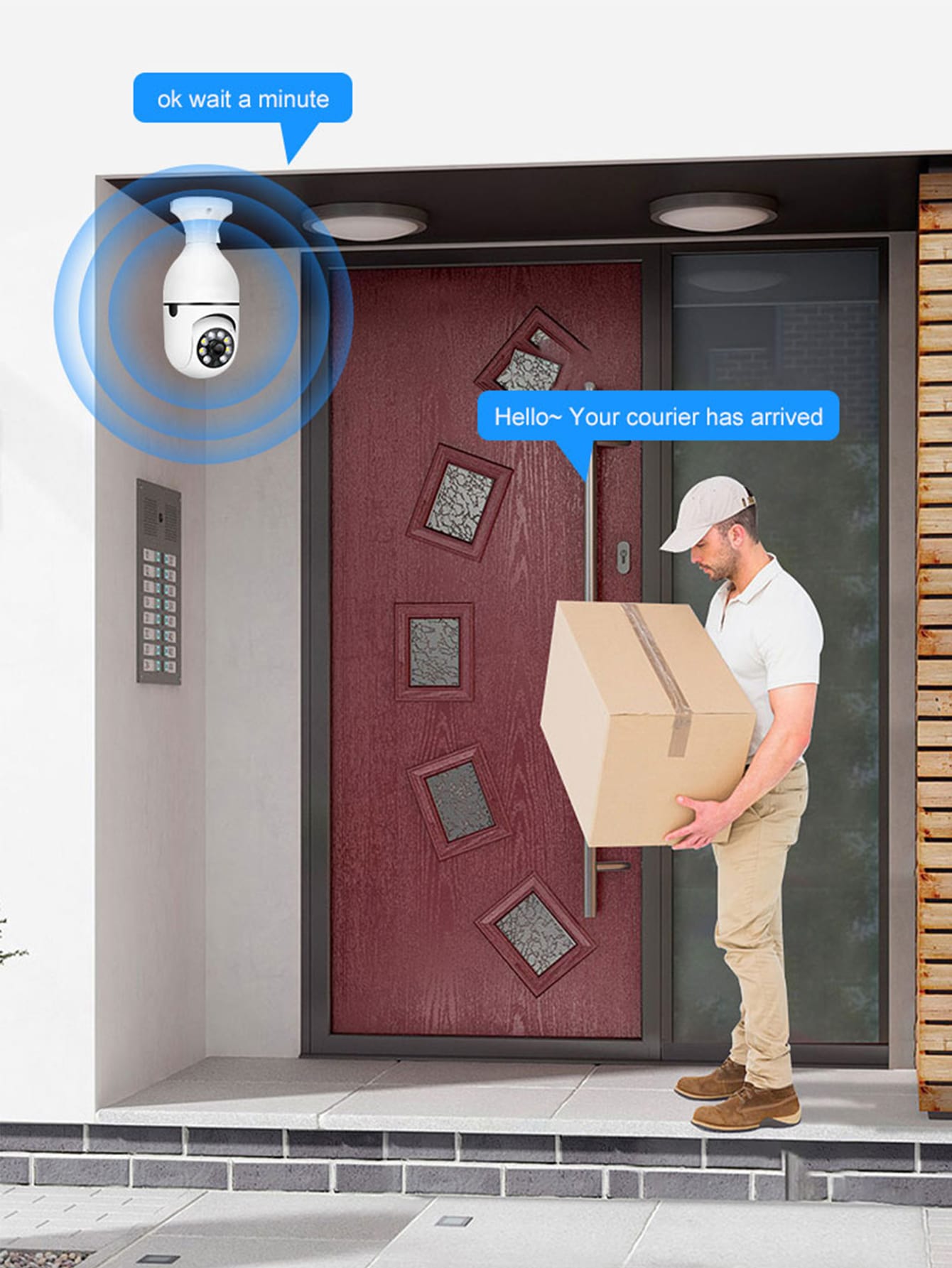 WESECUU 2K Light Bulb Camera