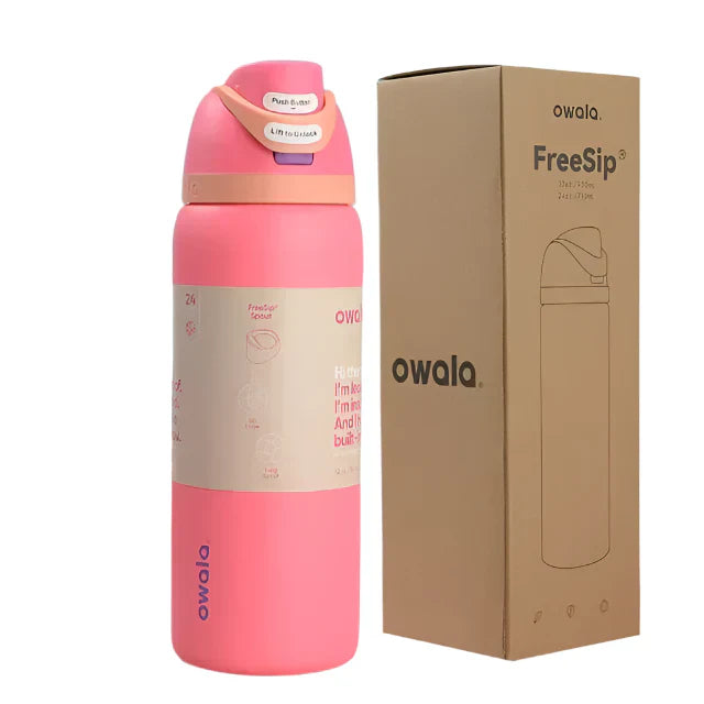 Owala FreeSip White Engraved Bottle