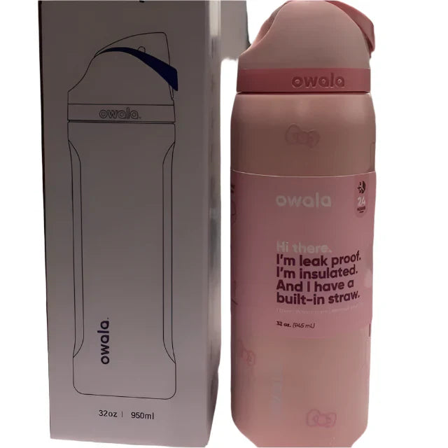 Owala FreeSip White Engraved Bottle