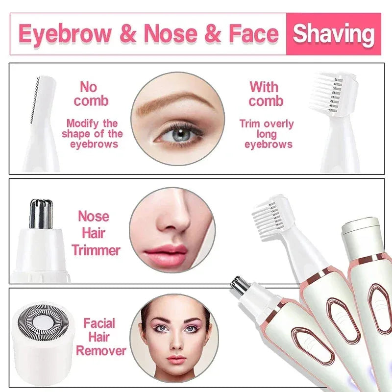 4-in-1 Women Electric Epilator