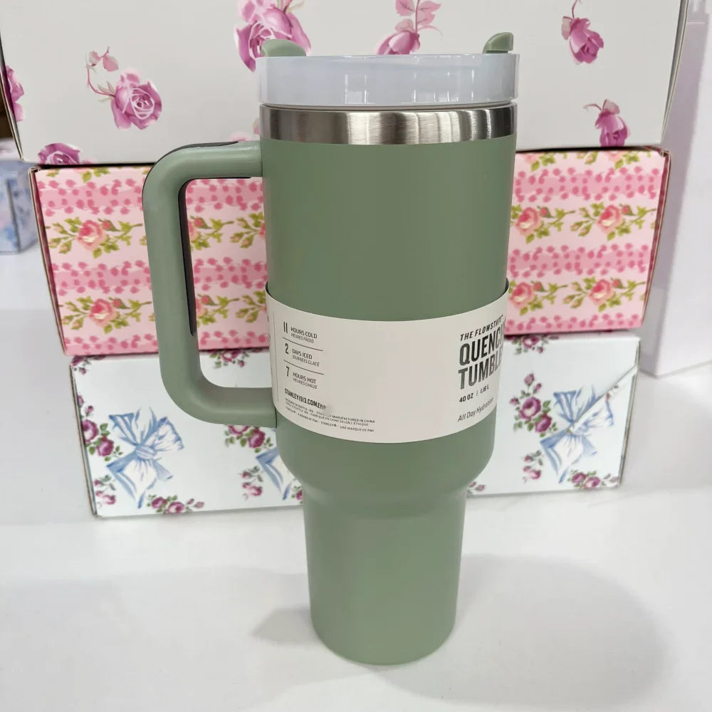 Stanley Style Flat Bottom Tumbler