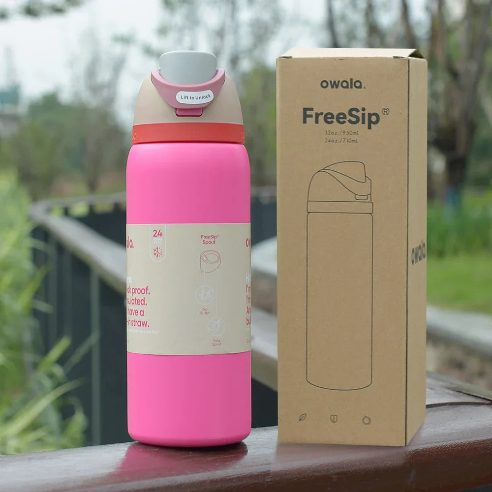 Owala FreeSip Black Panther Bottle