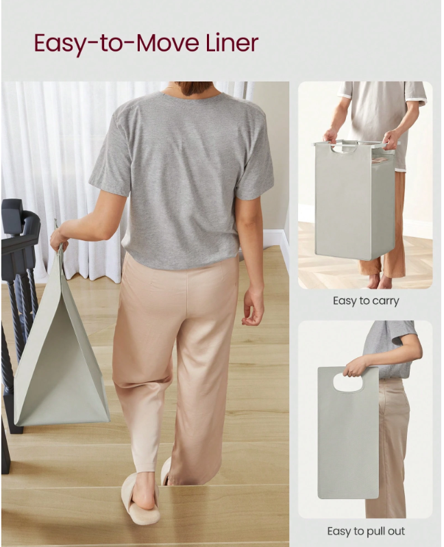 VASAGLE 3-Bag Laundry Hamper