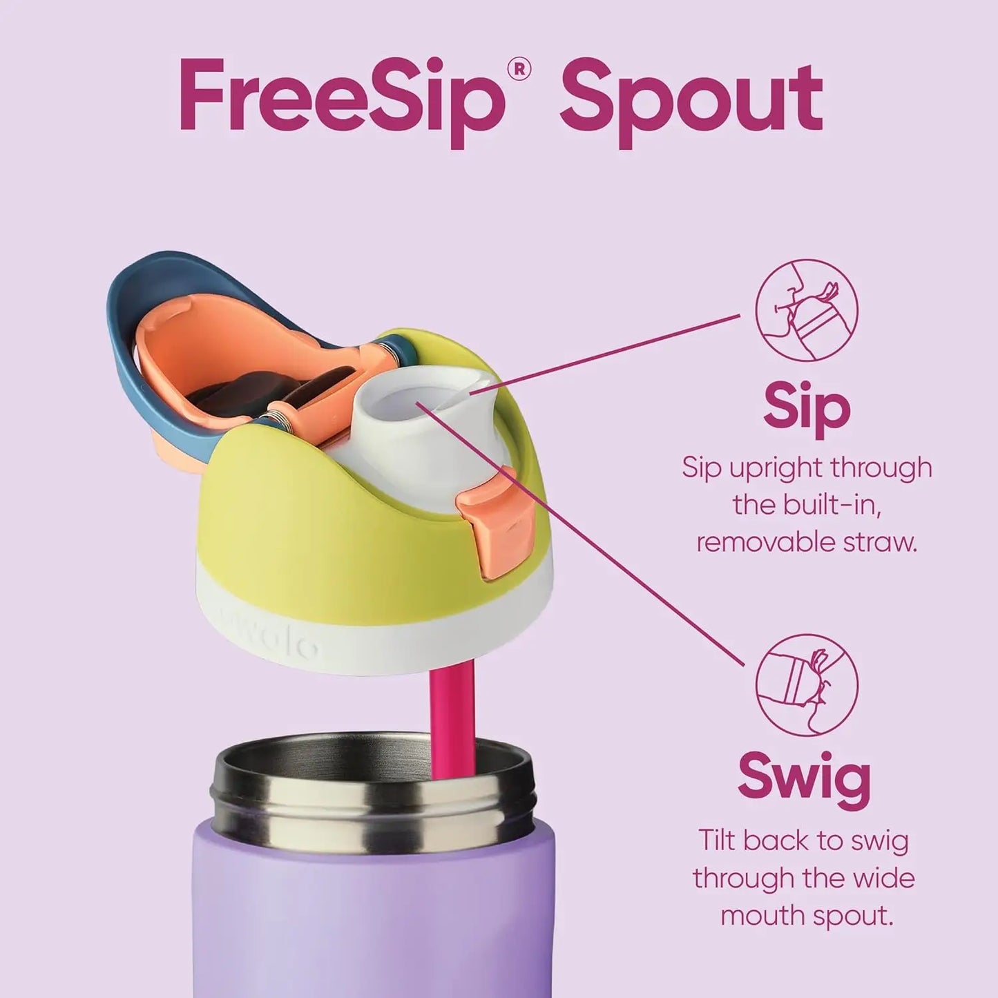 Owala FreeSip Smell The Rosé water bottle